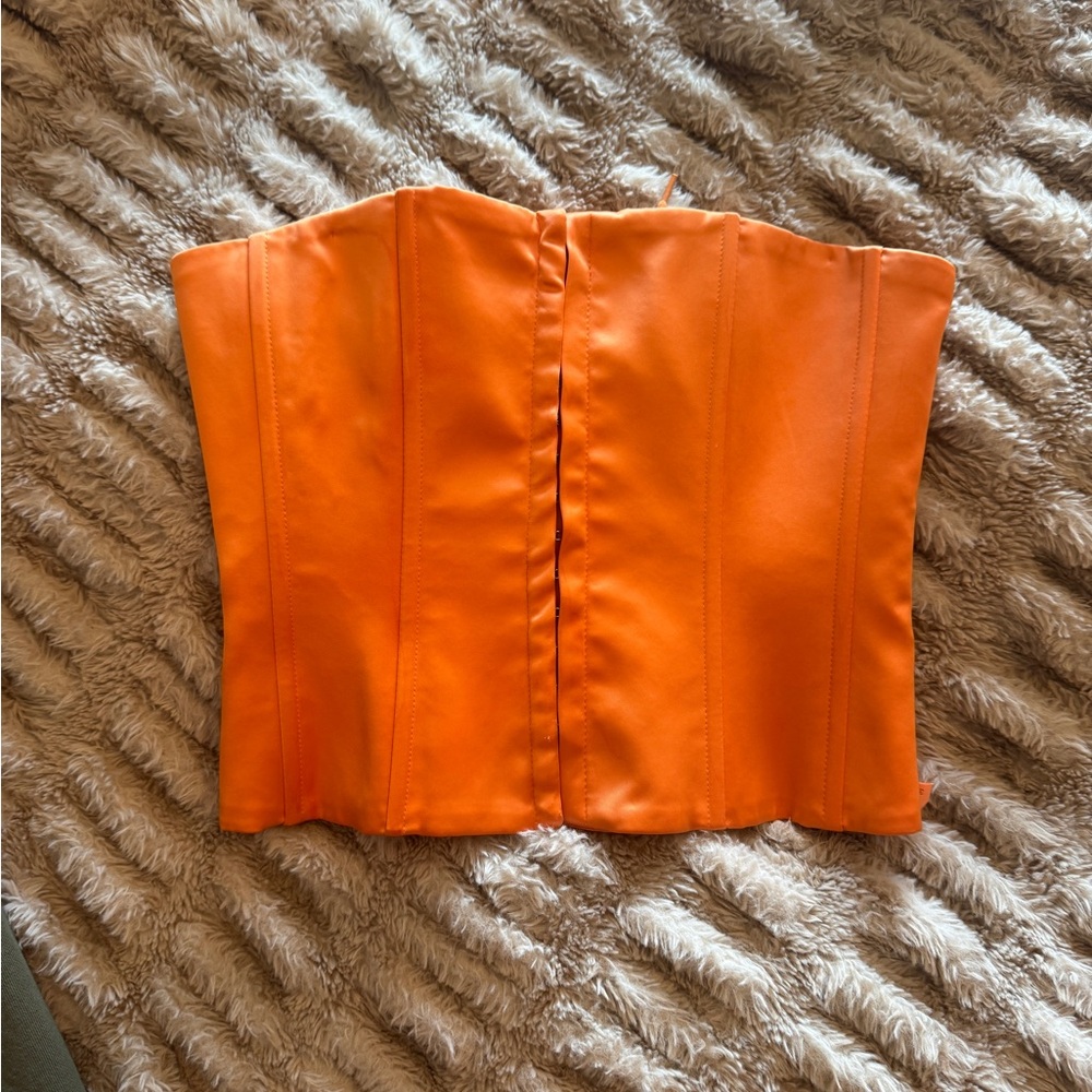 Danielle Guizio Satin Corset Top
